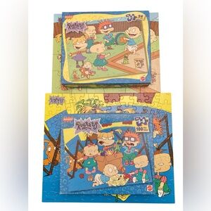 Vintage 1997-1998 Rugrats Puzzle Lot Of 24 & 100 Pieces Complete